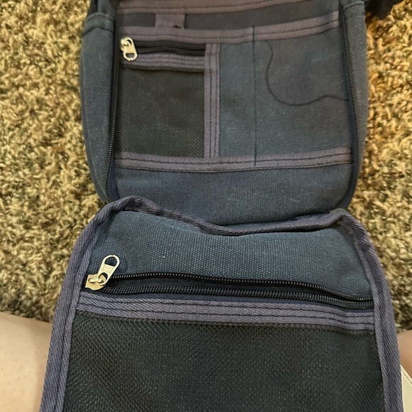 Maze Exclusive Blue Denim Canvas Crossbody Bag with Adjustable Strap - Picture 3 of 6